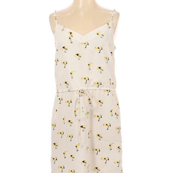 Tie Waist Flamingo Print Mini Dress - Picture 1 of 16